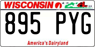 WI license plate 895PYG