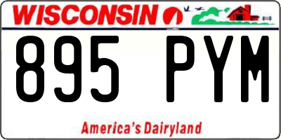 WI license plate 895PYM
