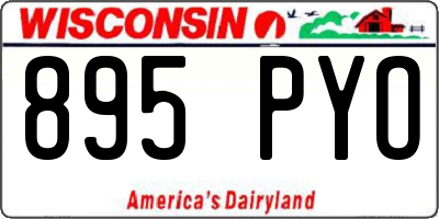 WI license plate 895PYO