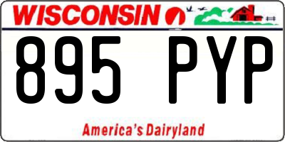 WI license plate 895PYP