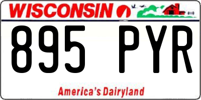 WI license plate 895PYR