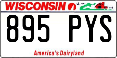 WI license plate 895PYS
