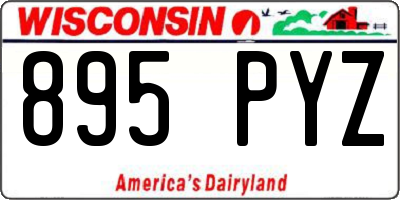 WI license plate 895PYZ