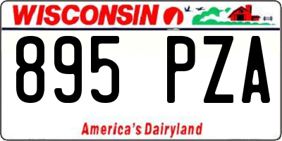 WI license plate 895PZA
