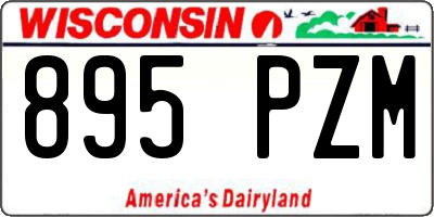 WI license plate 895PZM