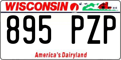 WI license plate 895PZP