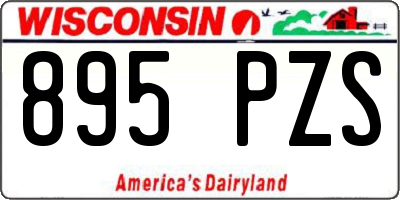 WI license plate 895PZS