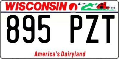 WI license plate 895PZT