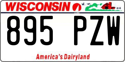 WI license plate 895PZW
