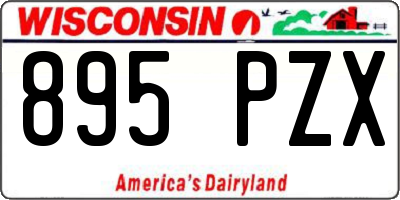 WI license plate 895PZX