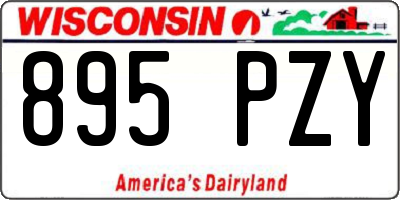 WI license plate 895PZY