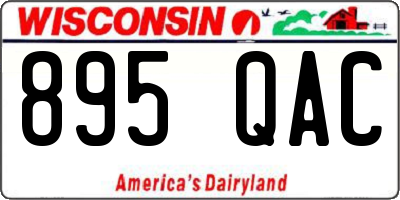 WI license plate 895QAC