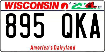 WI license plate 895QKA