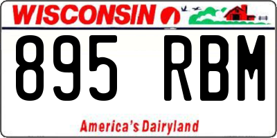 WI license plate 895RBM
