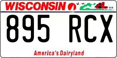WI license plate 895RCX