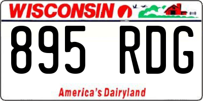 WI license plate 895RDG