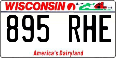 WI license plate 895RHE