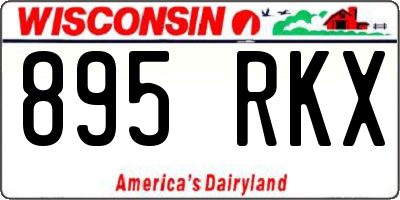 WI license plate 895RKX