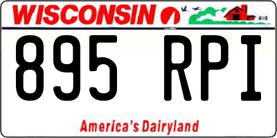 WI license plate 895RPI