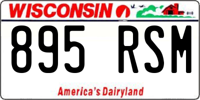 WI license plate 895RSM