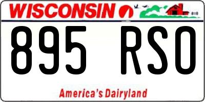 WI license plate 895RSO
