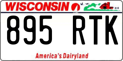 WI license plate 895RTK