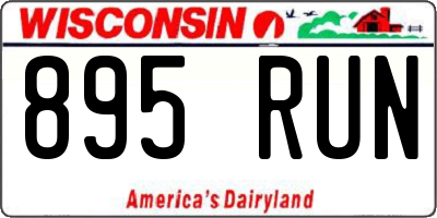 WI license plate 895RUN