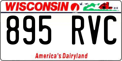 WI license plate 895RVC