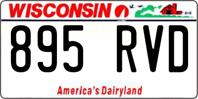 WI license plate 895RVD