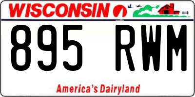 WI license plate 895RWM