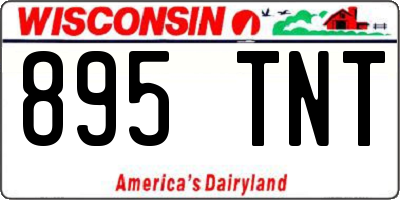 WI license plate 895TNT