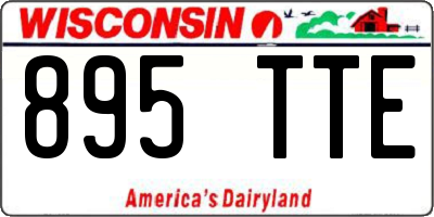 WI license plate 895TTE