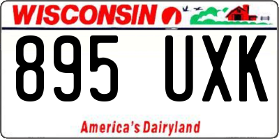 WI license plate 895UXK