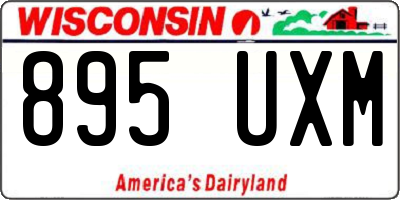 WI license plate 895UXM