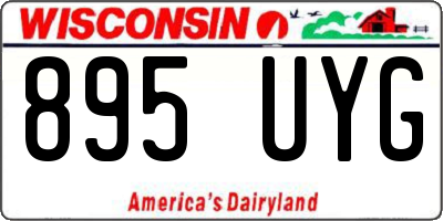WI license plate 895UYG
