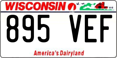 WI license plate 895VEF
