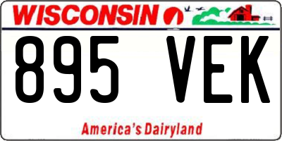 WI license plate 895VEK
