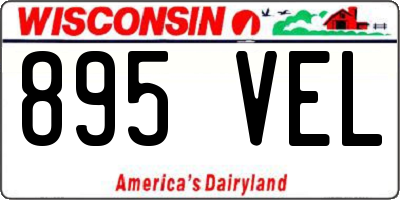 WI license plate 895VEL