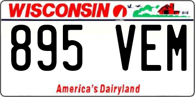 WI license plate 895VEM