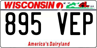 WI license plate 895VEP