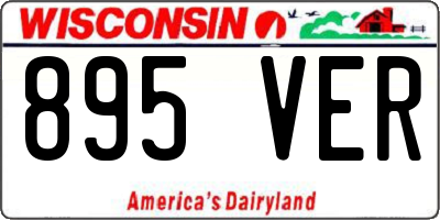 WI license plate 895VER