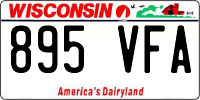 WI license plate 895VFA