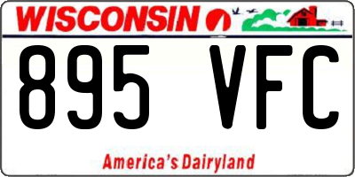 WI license plate 895VFC