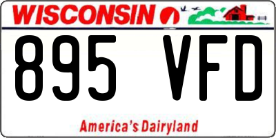 WI license plate 895VFD