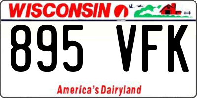 WI license plate 895VFK