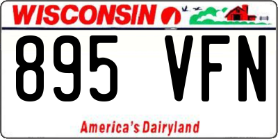 WI license plate 895VFN