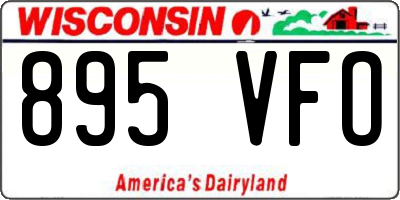 WI license plate 895VFO