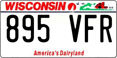 WI license plate 895VFR