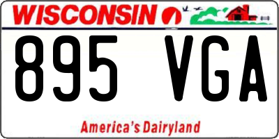 WI license plate 895VGA