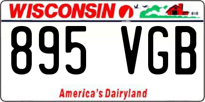 WI license plate 895VGB